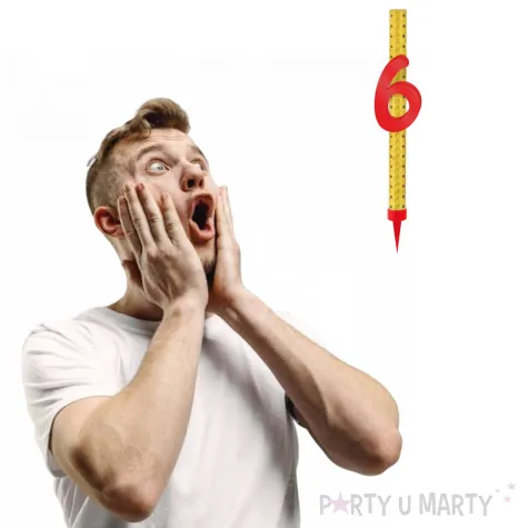 fontanna tortowa 3 urodziny cyfra czerwono zloty 22 cm