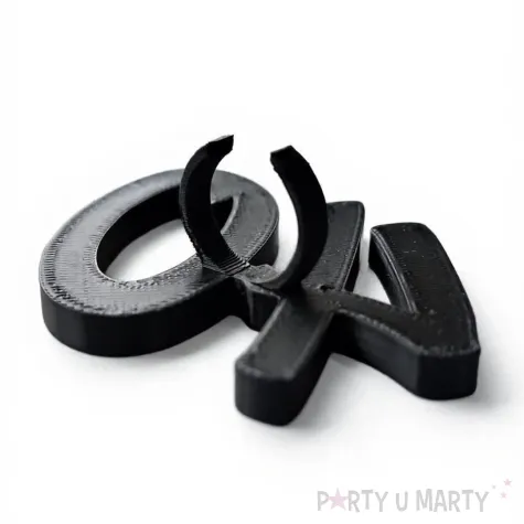 fontanna tortowa 70 urodziny czarno zlota 22 cm