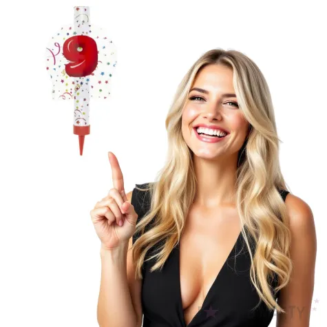 fontanna tortowa 9 urodziny kolorowe partypal 12 cm