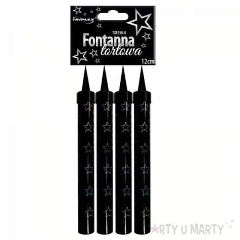 fontanna tortowa black triplex 12 cm 4 szt