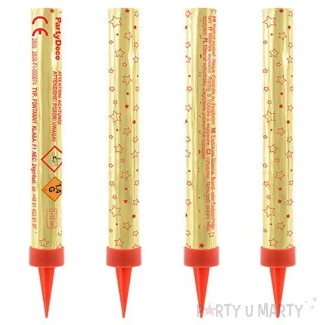 fontanna tortowa classic partydeco 12 cm 4 szt