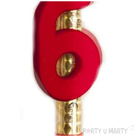 fontanna tortowa cyfra 6 urodziny zlota dekora 12 cm