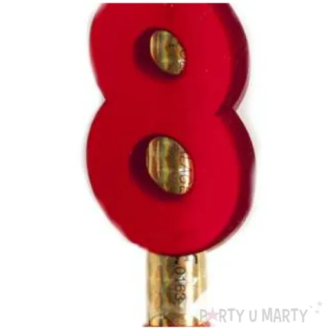 fontanna tortowa cyfra 8 urodziny zlota dekora 12 cm