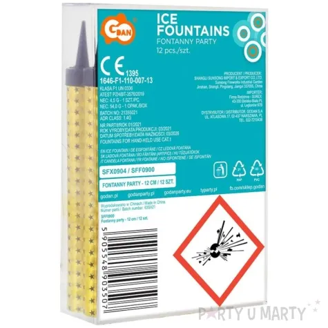 fontanna tortowa gold classic 12 cm godan 12 szt