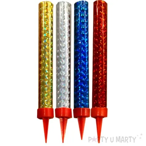 fontanna tortowa holograficzna mix triplex 12 cm 4 szt