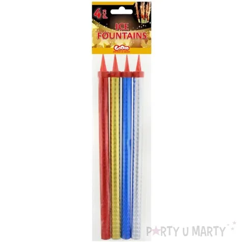 fontanna tortowa holograficzna premium godan 25 cm 4 szt