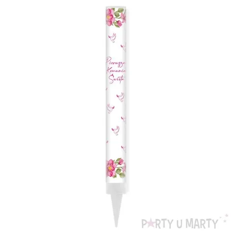 fontanna tortowa komunia swieta rozowe serce 18 cm