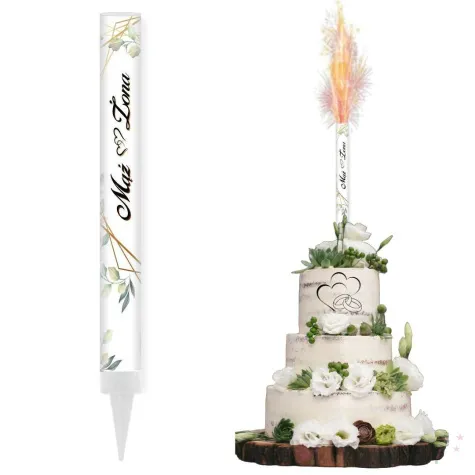 fontanna tortowa maz i zona mietowa geometria 18 cm