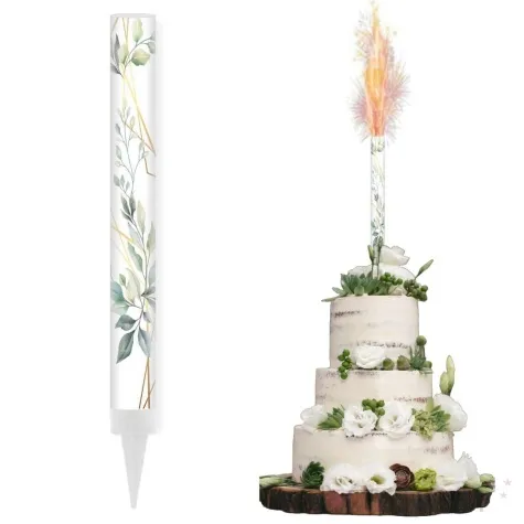 fontanna tortowa mietowa geometria bialy 18 cm