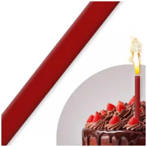 fontanna tortowa monokolor czerwony 18 cm