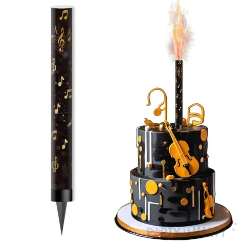 fontanna tortowa nuty muzyka czarny 18 cm