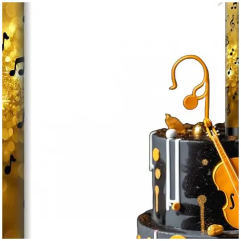 fontanna tortowa nuty muzyka zloty 18 cm