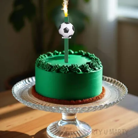 fontanna tortowa pilka nozna deluxe zielony 18 cm