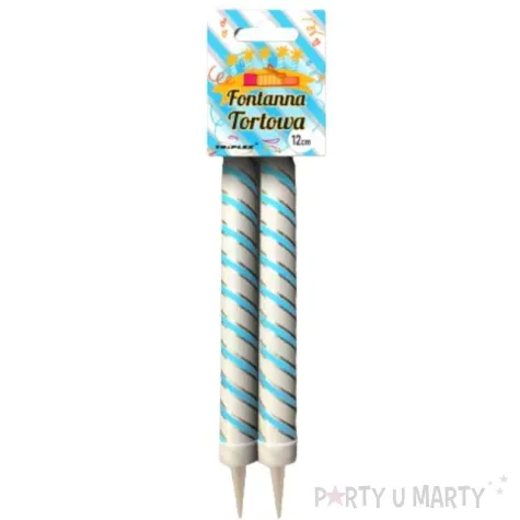 fontanna tortowa twist bialo blekitna 12 cm 2 szt