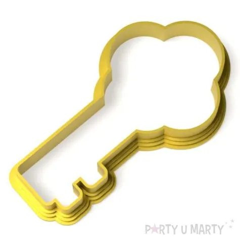 foremka andrzejki klucz obrys 52x93 mm zlota metaliczna