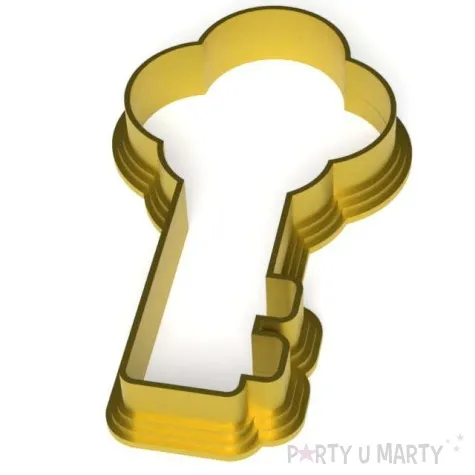 foremka andrzejki klucz obrys 52x93 mm zlota metaliczna