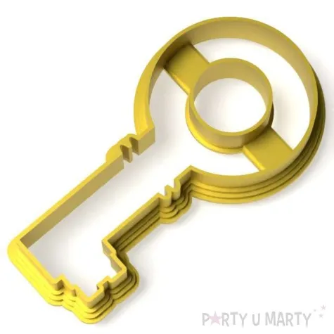 foremka andrzejki klucz z dziurka 49x93 mm zlota metaliczna