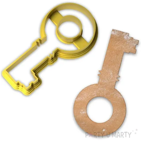 foremka andrzejki klucz z dziurka 49x93 mm zlota metaliczna