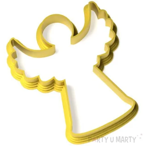 foremka aniolek gabriel 83x86 mm zlota metaliczna