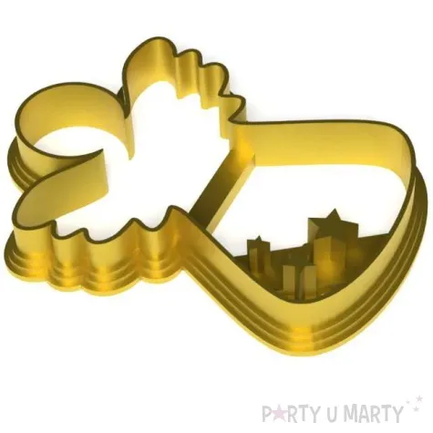 foremka aniolek symiel 88x69 mm zlota metaliczna