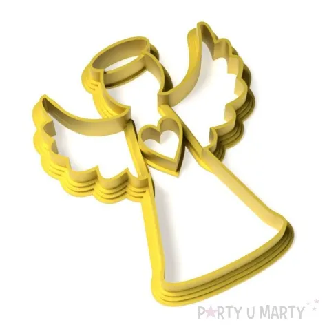 foremka aniolek z sercem 75x65 mm zlota metaliczna