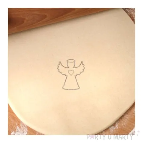 foremka aniolek z sercem 75x65 mm zlota metaliczna