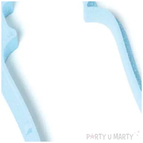 foremka baby shower boy butelka ze smoczkiem 45x92 mm blekitna brokatowa