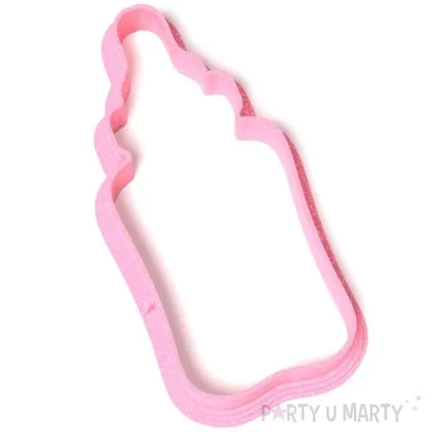 foremka baby shower girl butelka ze smoczkiem 45x92 mm rozowa brokatowa