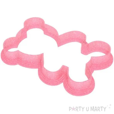 foremka baby shower girl mis obrys 60x87 mm rozowa brokatowa