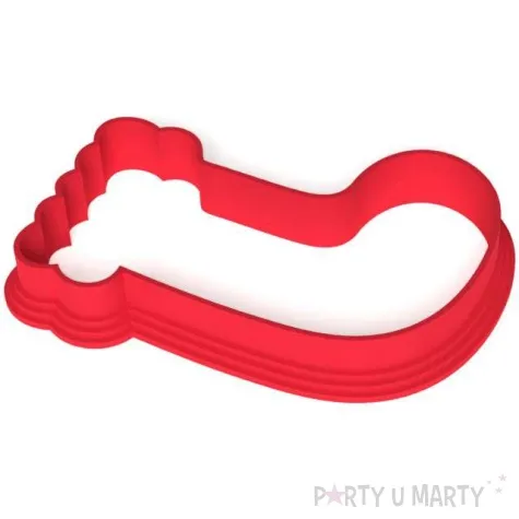 foremka boze narodzenie but mikolaja z falbanka 78x60 mm czerwona