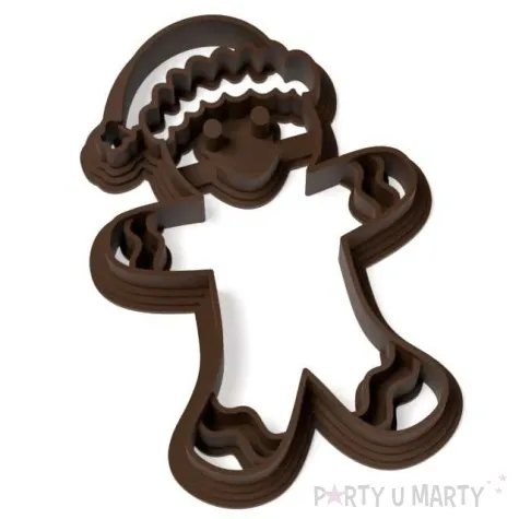 foremka boze narodzenie ciasteczkowy ludzik w czapce 60x86 mm brazowy