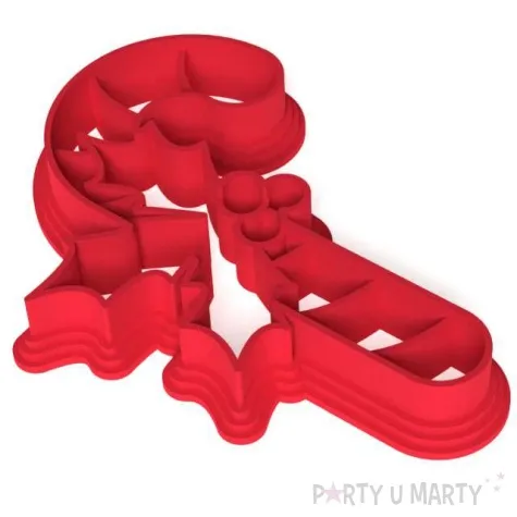 foremka boze narodzenie laska cukrowa i ostrokrzew 65x87 mm czerwona