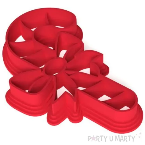 foremka boze narodzenie laska cukrowa z kokarda 62x87 mm czerwona