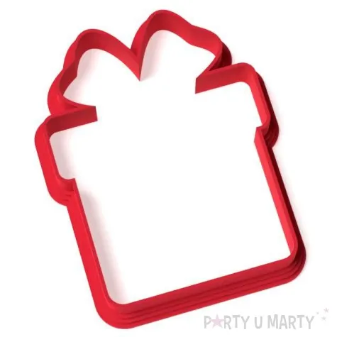 foremka boze narodzenie prezent 65x83 mm czerwony