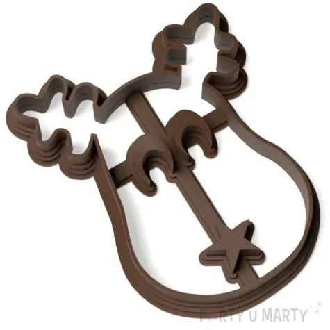 foremka boze narodzenie renifer rudolf 80x91 mm brazowy