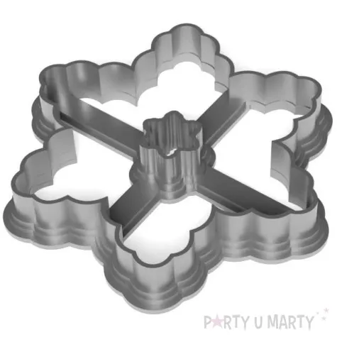 foremka boze narodzenie sniezynka nina 74x83 mm srebrna metaliczna