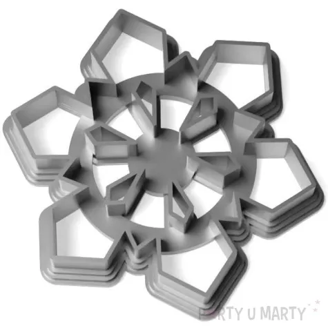 foremka boze narodzenie sniezynka oriana 68x77 mm srebrna metaliczna