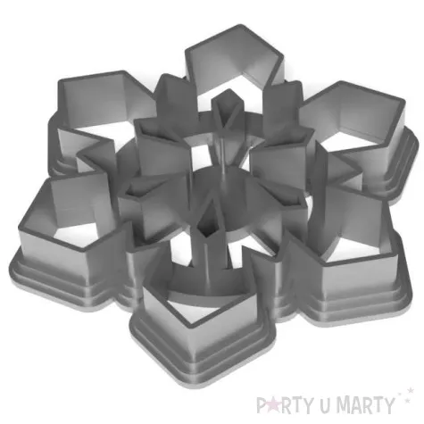 foremka boze narodzenie sniezynka oriana 68x77 mm srebrna metaliczna