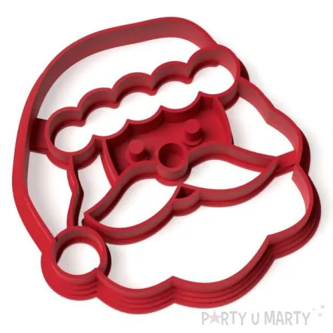 foremka boze narodzenie swiety mikolaj 78x82mm czerwona