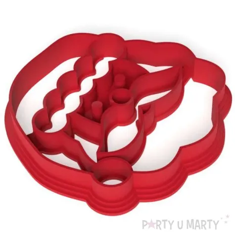 foremka boze narodzenie swiety mikolaj 78x82mm czerwona