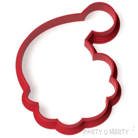 foremka boze narodzenie swiety mikolaj obrys 87x77 mm czerwona