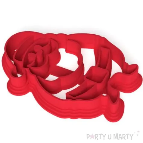 foremka boze narodzenie swiety mikolaj sylwetka 61x87 mm czerwona