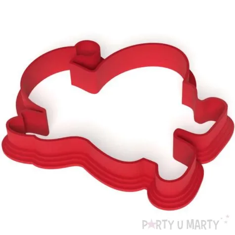 foremka boze narodzenie swiety mikolaj z reka w gorze 72x82 mm czerwona