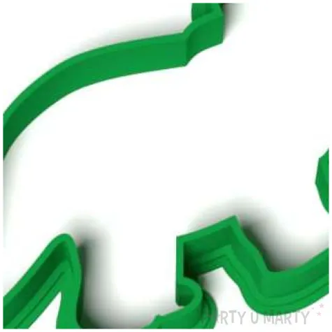 foremka dinozaury triceratops 92x54 mm zielona