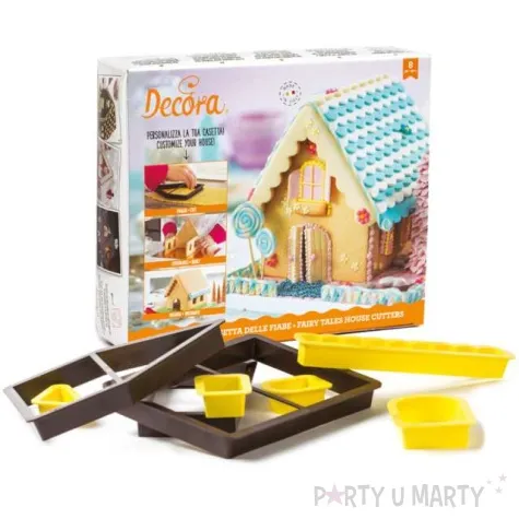 foremka do ciasteczek bajkowy domek 3d decora 8 szt