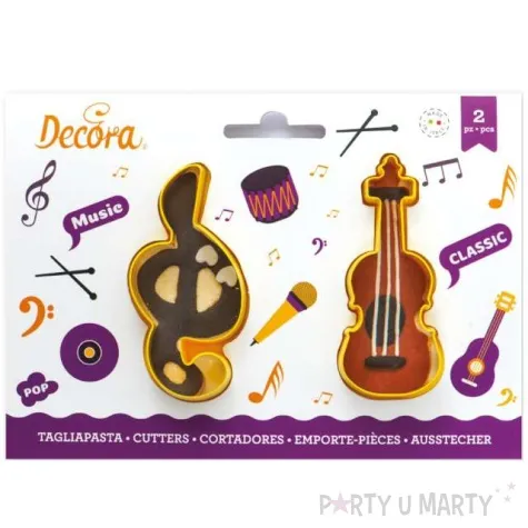 foremka do ciasteczek gitara klucz wiolinowy decora 2 szt