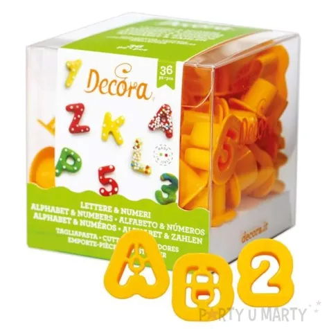 foremka do ciasteczek literki alfabet decora 36 szt