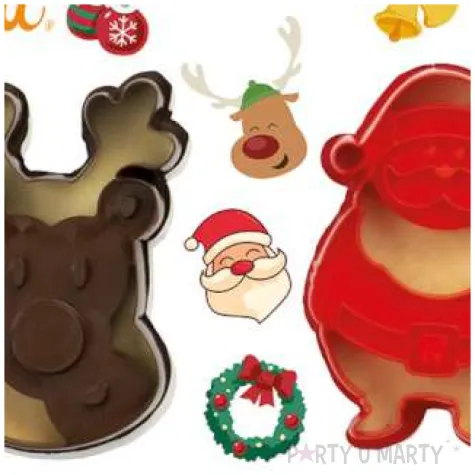 foremka do ciasteczek mikolaj i renifer decora 2 szt