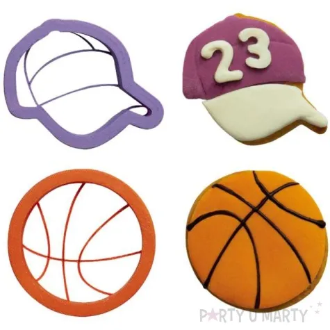 foremka do ciasteczek pilka i czapeczka z daszkiem decora 2 szt