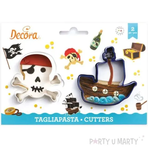 foremka do ciasteczek piracki statek i czaszka decora 2 szt